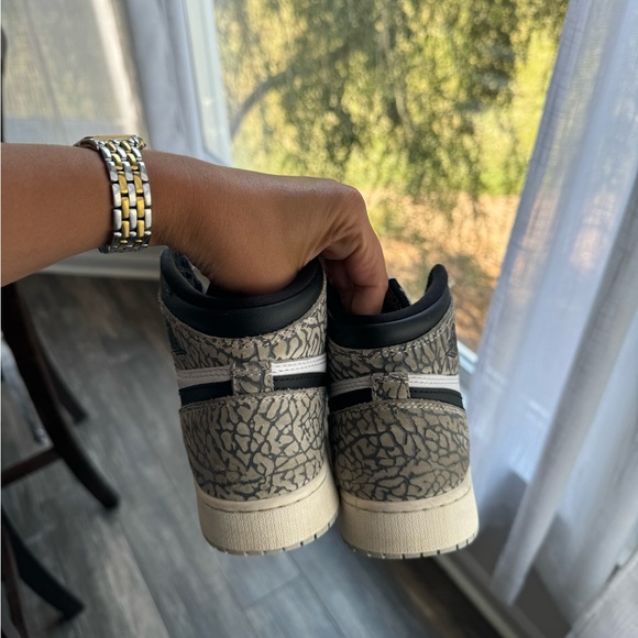 Jordan 1 retro high OG white cement white black 5 6.5 - Picture 4 of 6